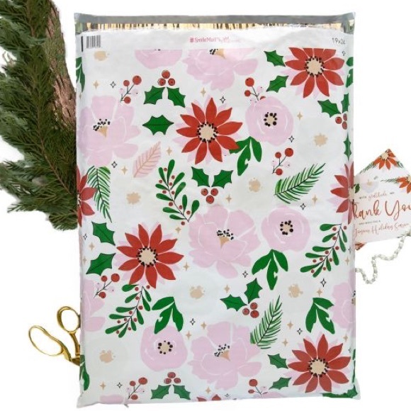 Festive Floral Poly Mailers 10x13 Pack of 25 - Picture 7 of 9